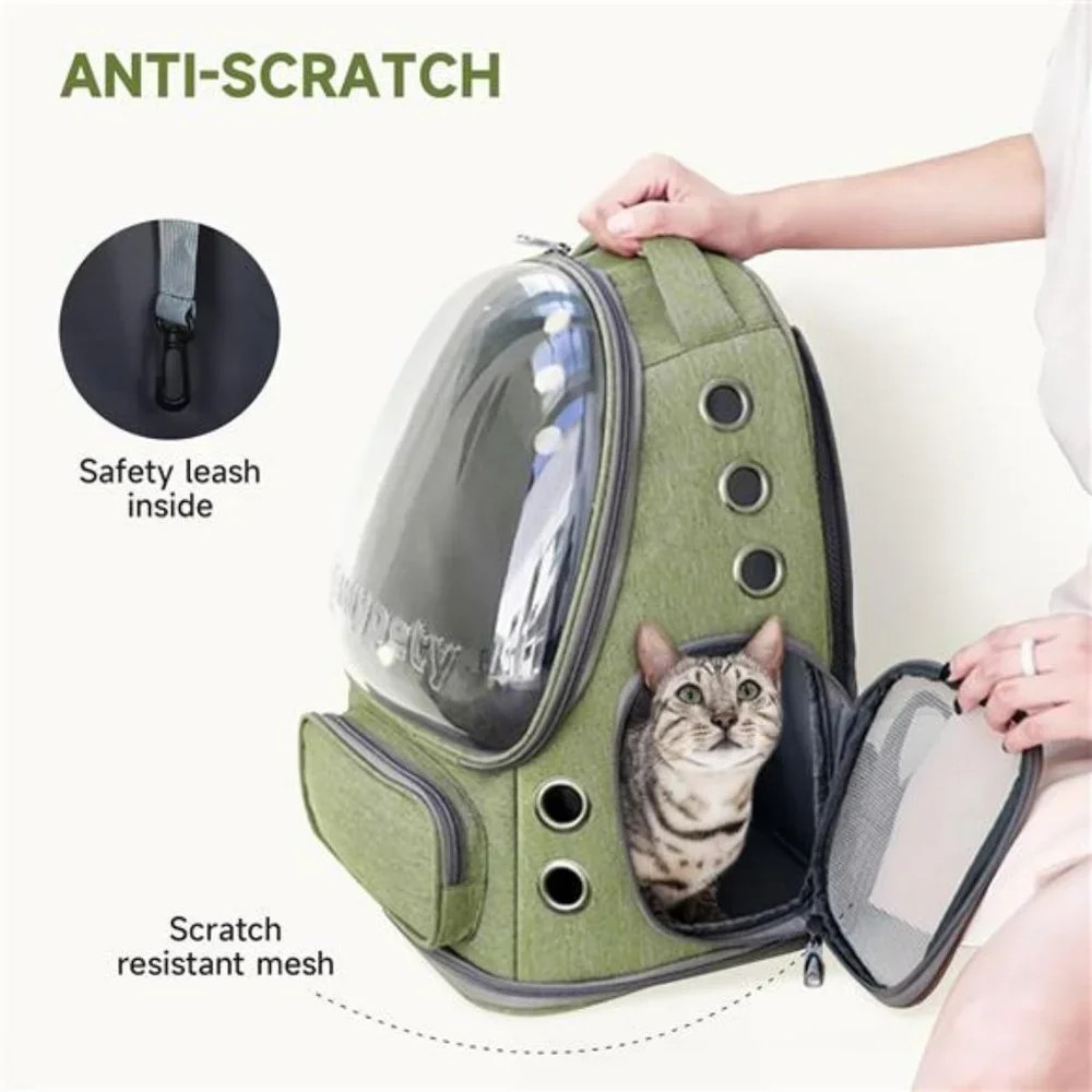 Cat Backpack Carrier, Breathable Cat Carrier Large Space Bubble Pet Backpack